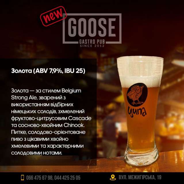Випити українського пива в пабі. Паб на Подолі у Києві Goose Gastro Pub